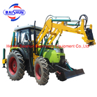 High performance pole erection machine with post hole digger