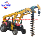 Hot sales pole erection crane and hydraulic auger machine for solar power project