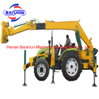 Cement Pole Erect By Spiral Sheet Post Screw Mini Pile Digging Machine