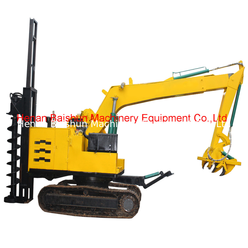 Pole Installation Through Manual Earth Auger Post Hole Digger