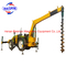 High Power Pit Making &amp; Pole Erection Machine with tractor earth drill supplier