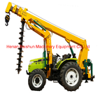 Full Hydraulic Pole Erection Machine Of 5 Ton Tractor Mounted With Crane And Auger