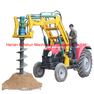 China brand tractor crane pole erection machine with hydraulic earth auger