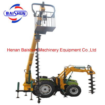 Customized heavy duty tractor pole erection machine manual earth auger machine