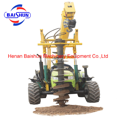 Good quality pole erection machine with tractor post hole digger