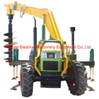 Hot sales pole erection crane and hydraulic auger machine for solar power project