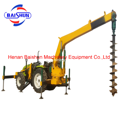 Electrical Pole Install Machine With Post Hole Digger Earth Auger
