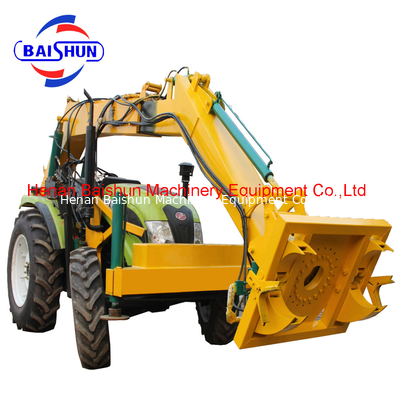 Cement Pole Erect By Spiral Sheet Post Screw Mini Pile Digging Machine