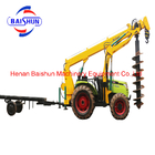 Multi utility digging and pole erection machine for solar panel rack