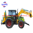 High level standing poles with hydraulic crane digger machine