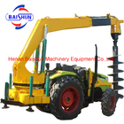 High Power Pit Making & Pole Erection Machine with tractor earth drill