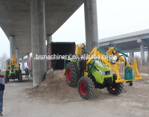 High efficient wooden pole erecting pit boring machine