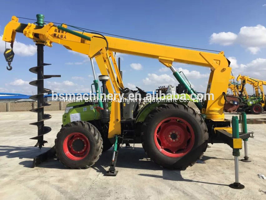 Customized telegraph pole erection machine digger for solar power project