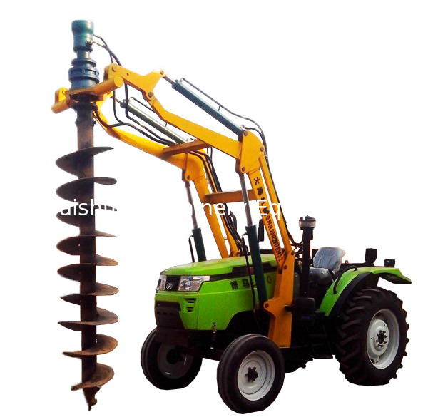 Tractor Mounted Pole Diging Hole Digger Erection Machine
