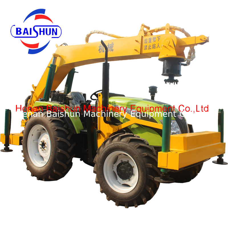 Hot sales pole erection crane and hydraulic auger machine for solar power project